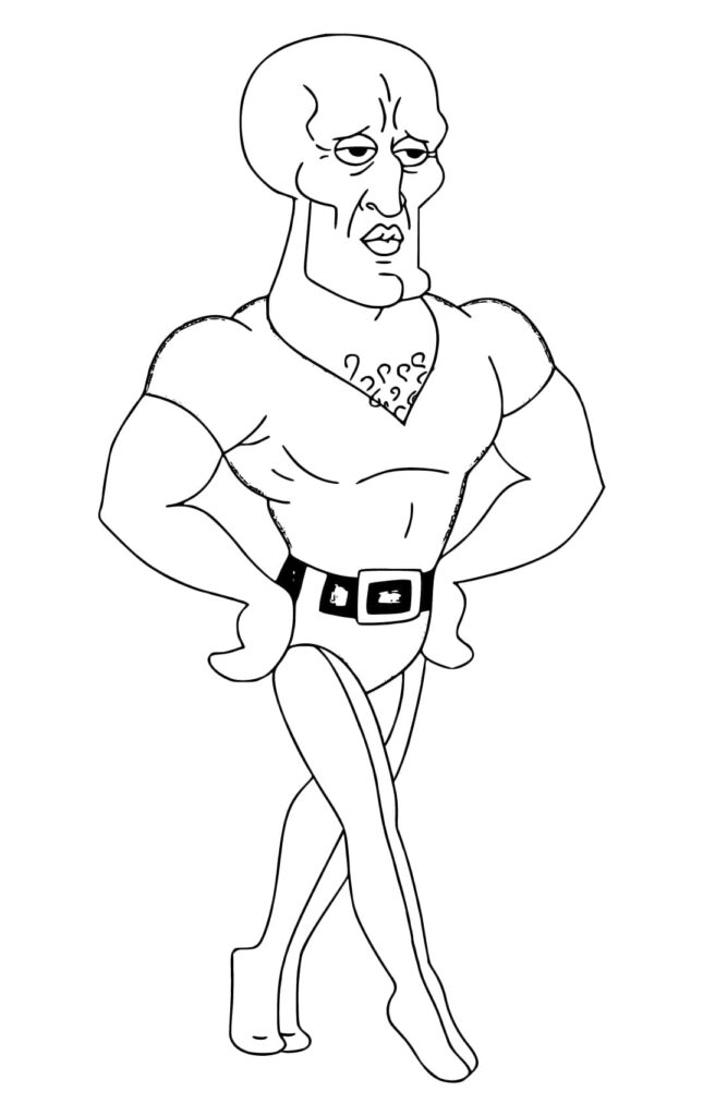 Desenho de Lula Molusco para Colorir