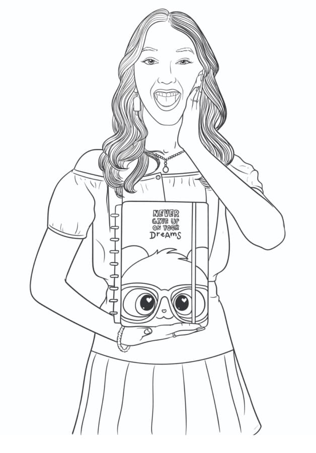 Desenho de Luluca Amigável para Colorir