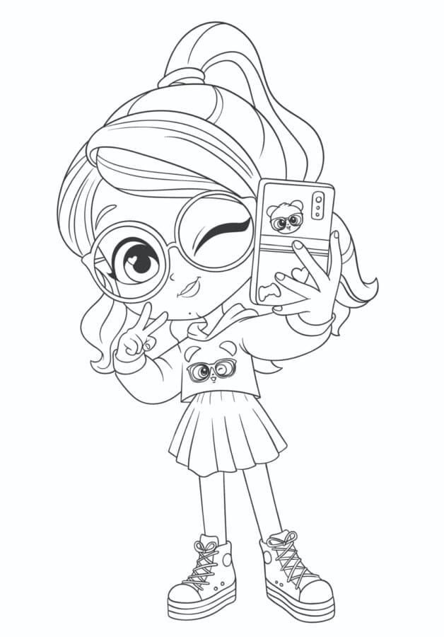 Desenho de Luluca Feliz para Colorir