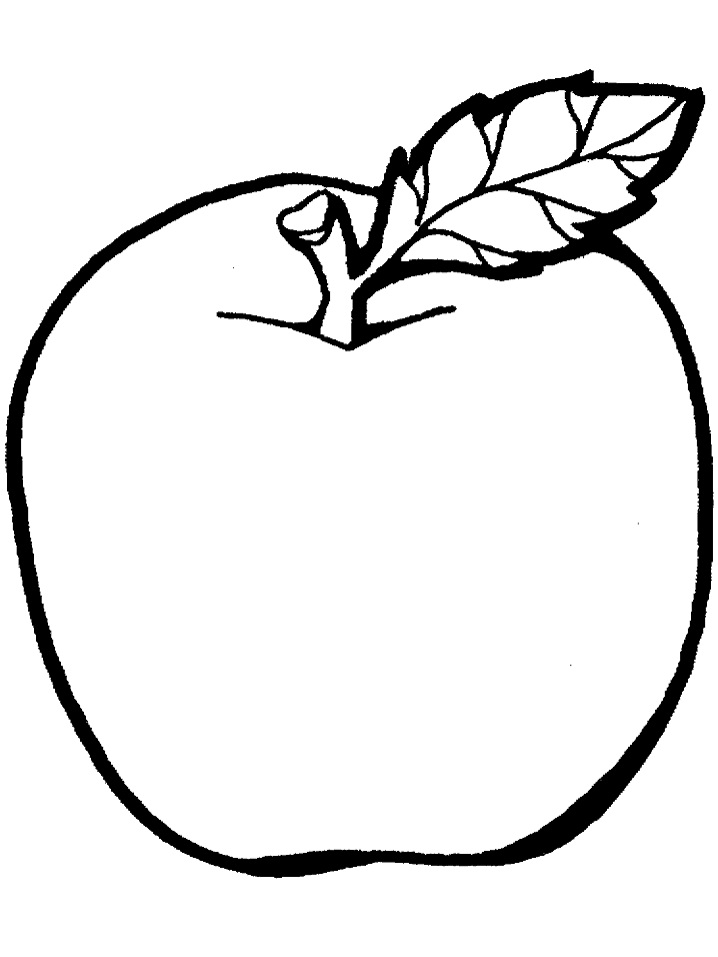 Desenho de Fruta Maçã para Colorir Lápis de Cor
