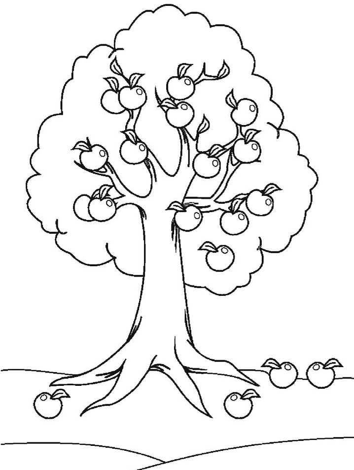 Desenho de Maçã para Colorir Giz de Cera