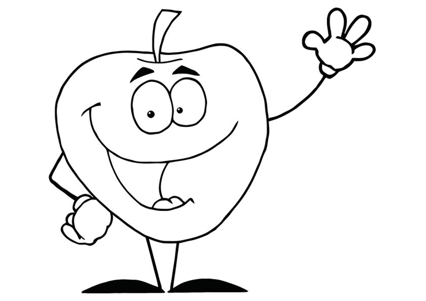Desenho de Maçã para Colorir Pdf