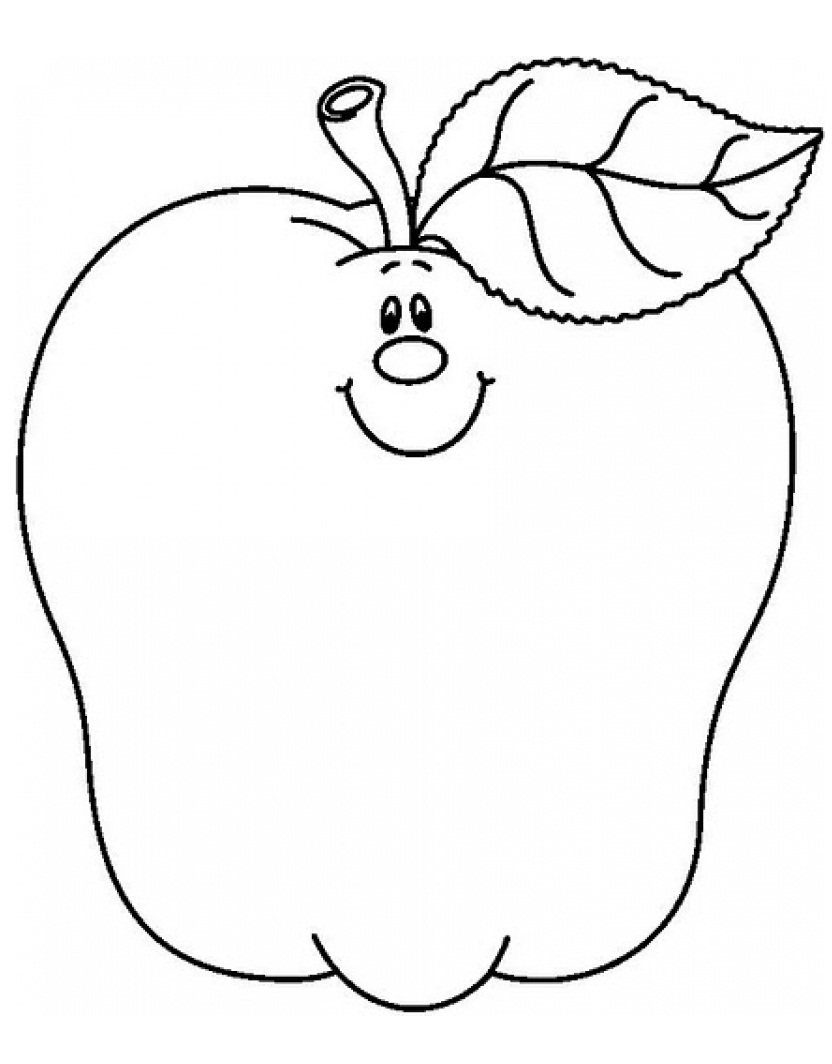 Desenho de Maçã para Pintar Tinta Guache Desenho de Maçã para Pintar Tinta Guache