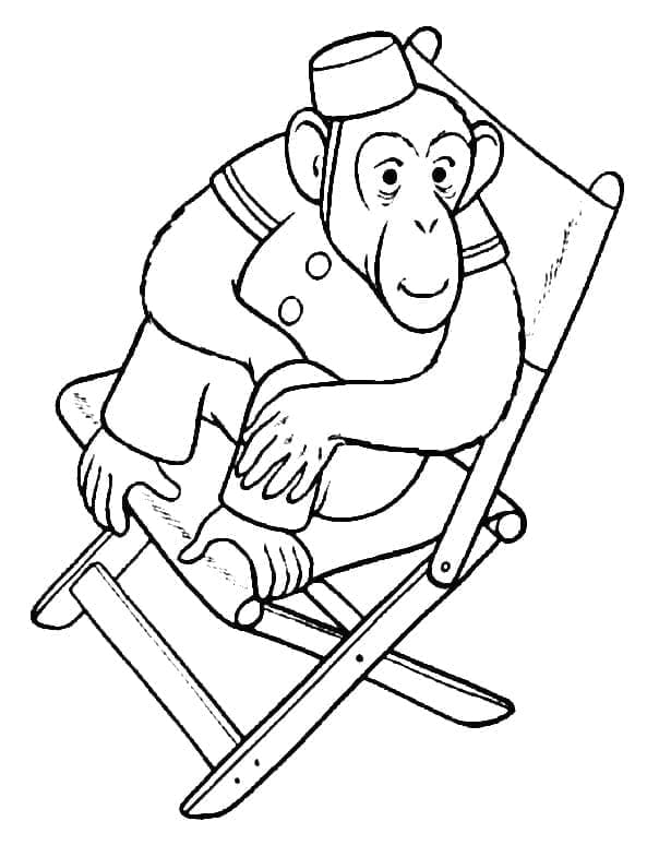 Desenho de Macaco de Circo para Colorir