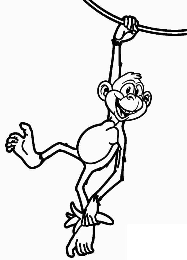 Desenho de Macaco Hilariante para Colorir