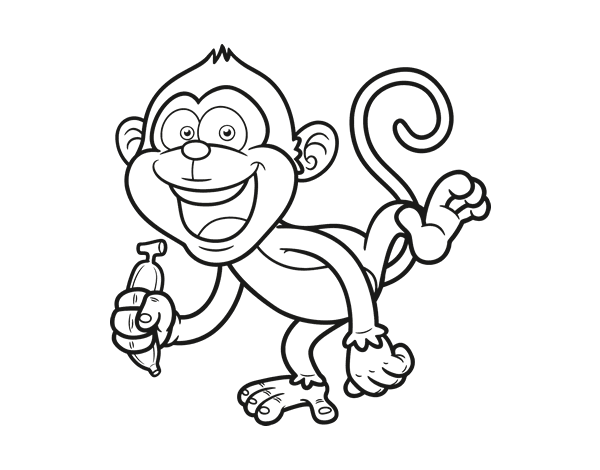 Desenho de Macaco Pequeno