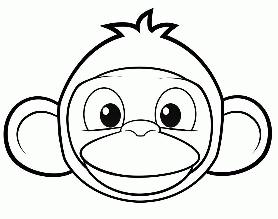 Desenho de Máscara de Macaco para Colorir Pdf