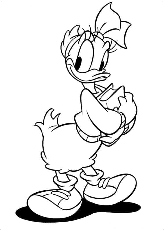 Desenho de Disney Margarida Fofa para Colorir