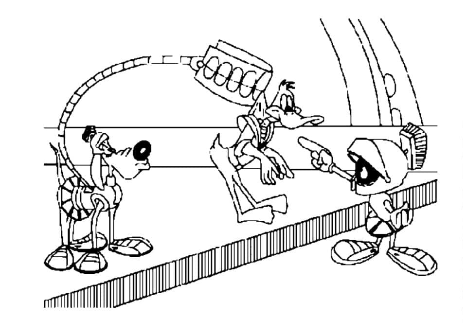 Desenho de Marvin o Marciano Grátis para Colorir