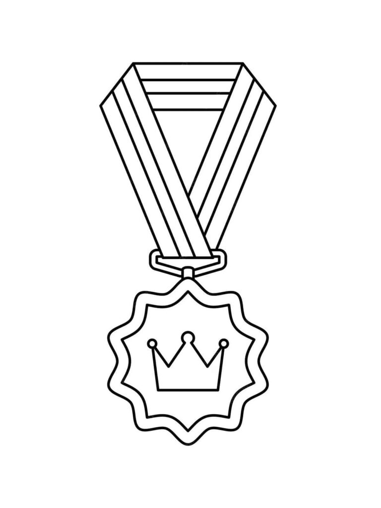 Desenho de Bela Medalha para Colorir