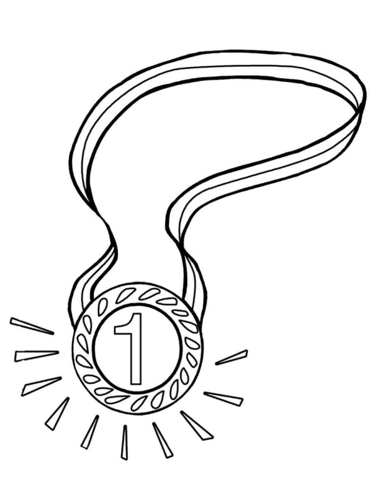 Desenho de Medalha Olímpica para Colorir