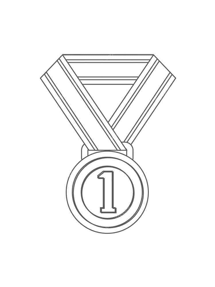 Desenho de Medalha para Crianças para Colorir
