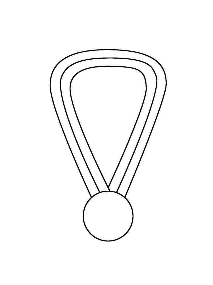 Desenho de Medalha Simples para Colorir