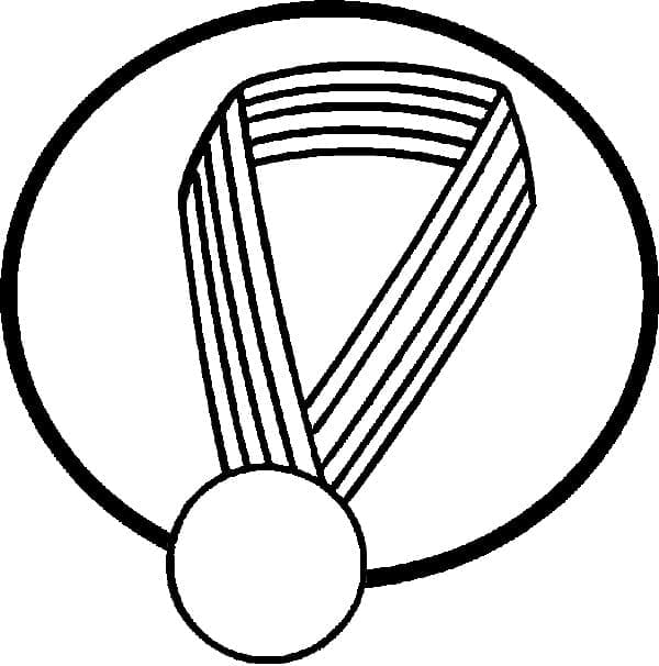 Desenho de uma Medalha para Colorir