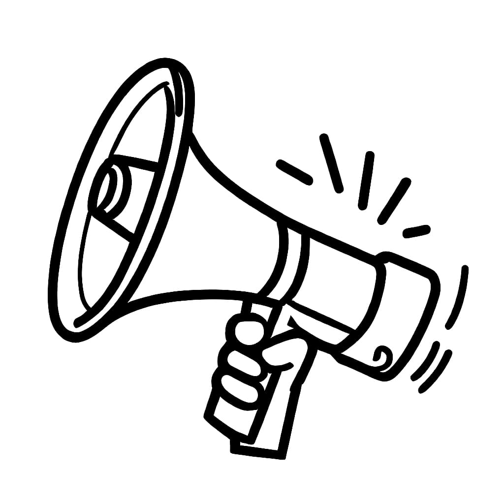 Desenho de Megafone Normal para Colorir