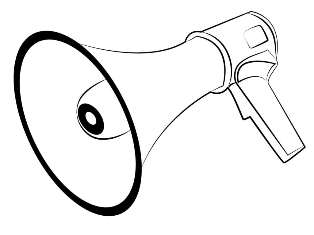 Desenho de Megafone para Colorir Download