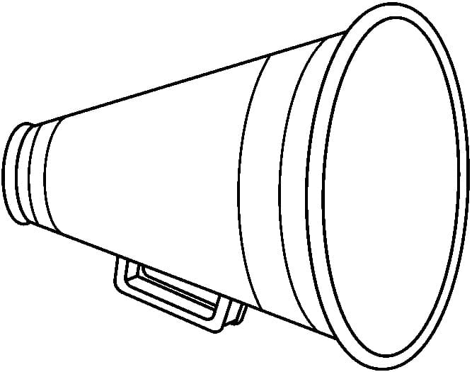 Desenho de Megafone para Colorir Lápis de Cor