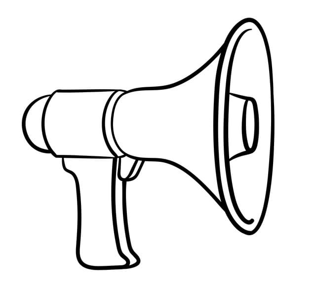 Desenho de Megafone para Colorir Pdf