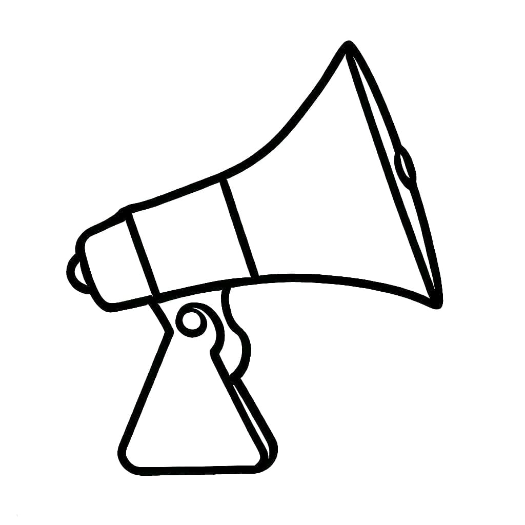 Desenho de Megafone para Imprimir Grátis