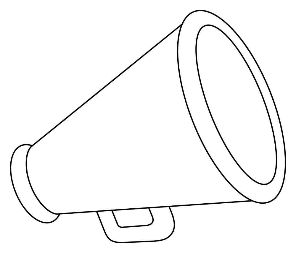 Desenho de Megafone Simples para Colorir