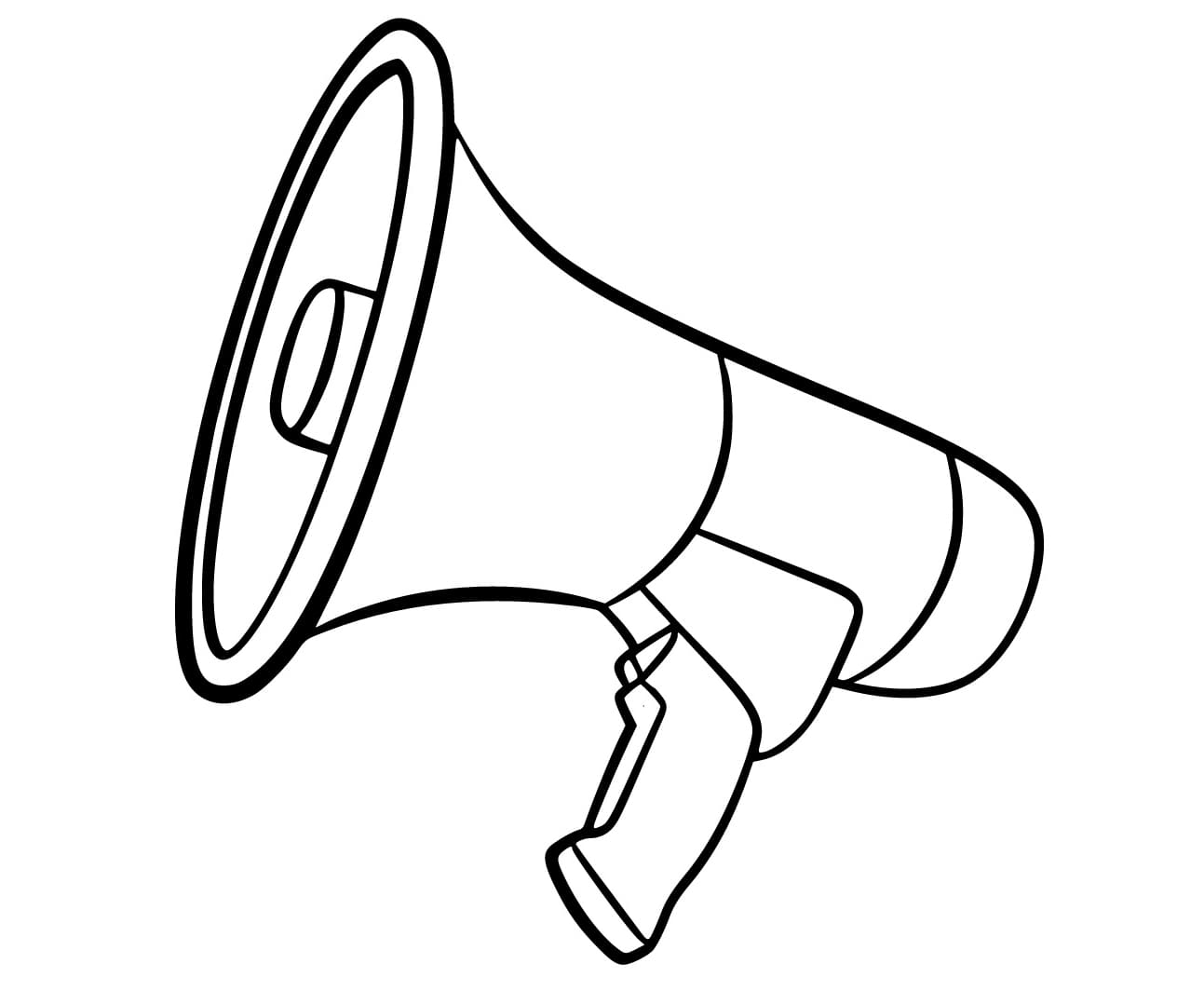 Desenho de um Megafone para Colorir Desenho de um Megafone para Colorir