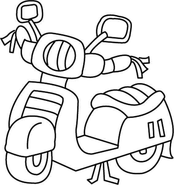 Desenho de Linda Moto para Crianças para Colorir