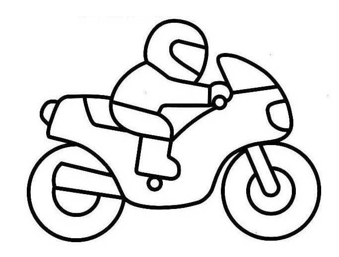 Desenho de Adorável Moto para Colorir