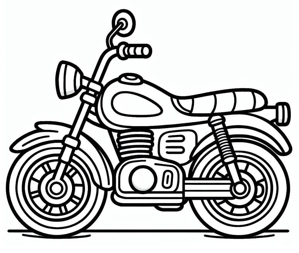 Desenho de Bela Moto para Colorir