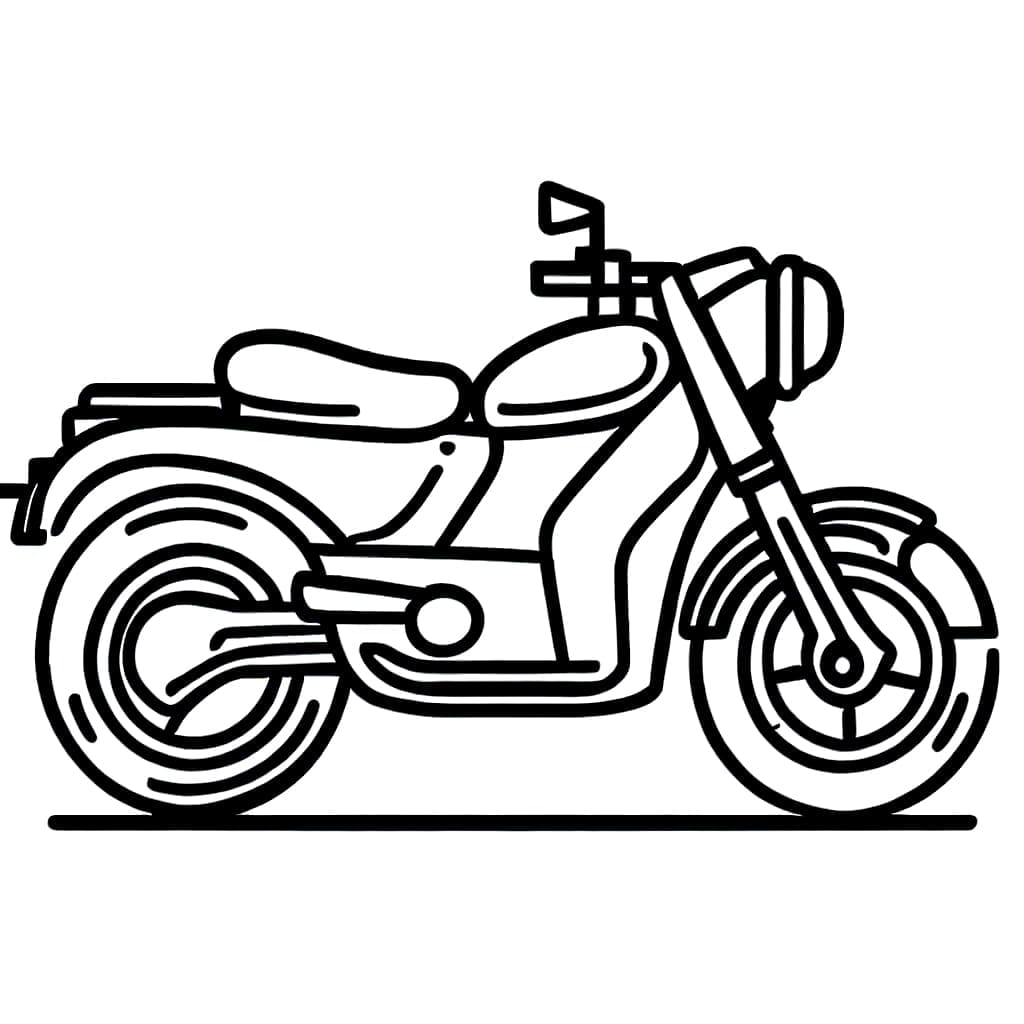 Desenho de Imagem de Motocicleta para Colorir