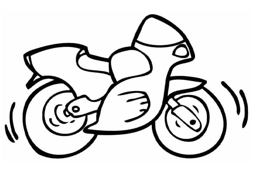 Desenho de Linda Moto para Colorir
