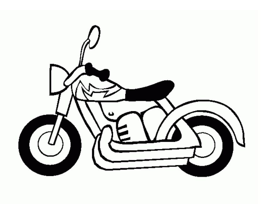 Desenho de Moto Grátis para Colorir