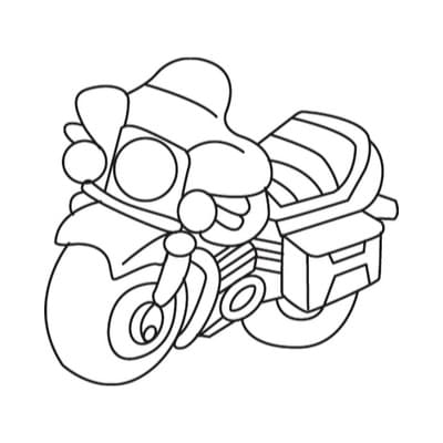 Desenho de Moto Pequena para Colorir