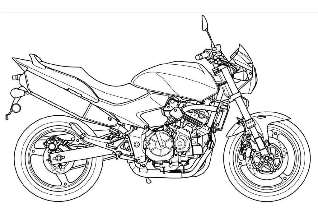 Desenho de Motocicleta para Colorir