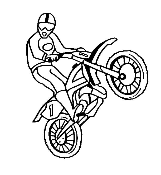 Desenho de Motocross para Crianças para Colorir
