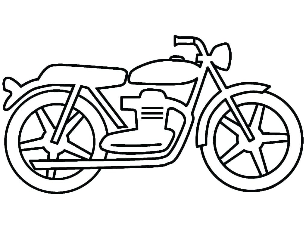 Desenho de uma Motocicleta para Colorir