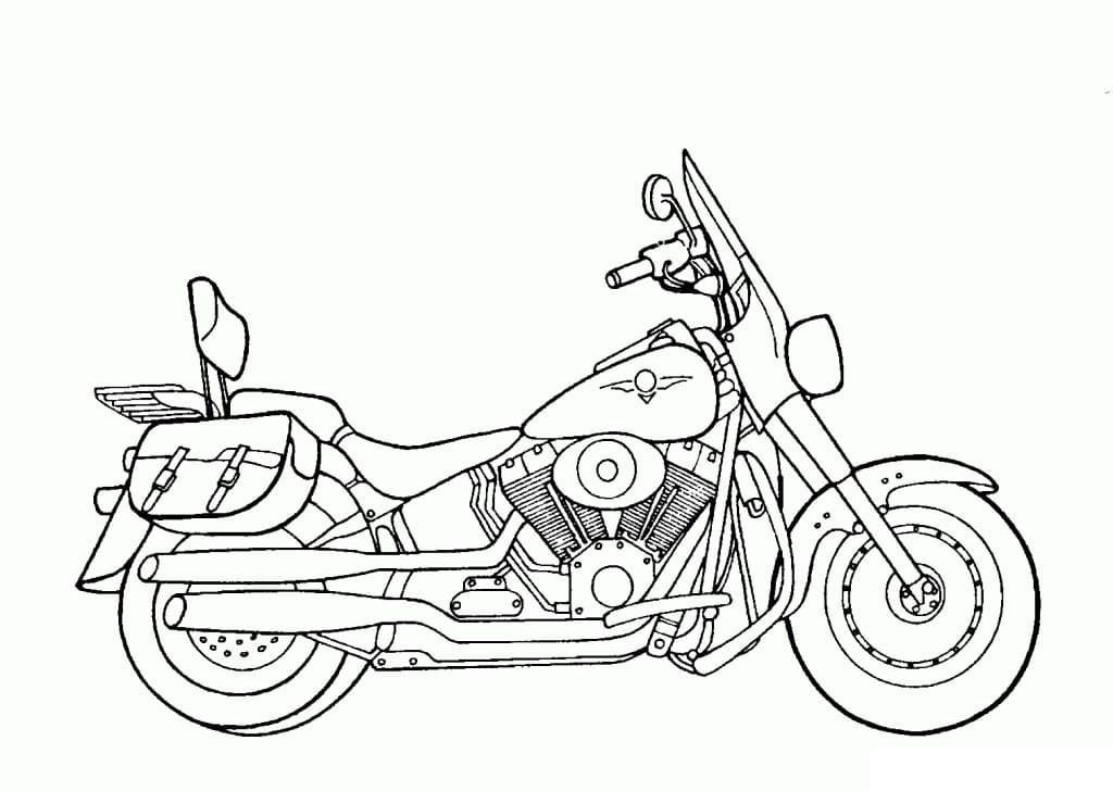 Desenho Realista de Motocicleta Valiosa para Colorir