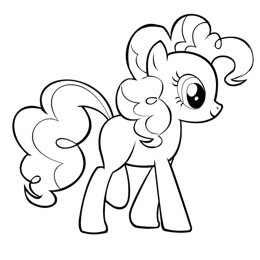 Desenho de Adorável Pinkie Pie para Colorir