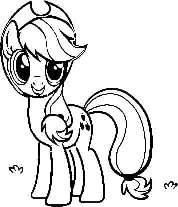 Desenho de Applejack de My Little Pony para Colorir