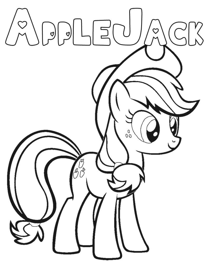 Desenho de Applejack My Little Pony para Colorir