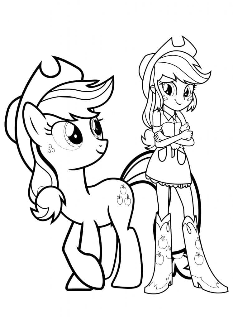 Desenho de Bela Applejack para Colorir