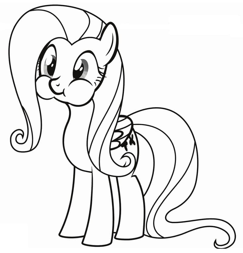 Desenho de Fluttershy Engracada para Colorir