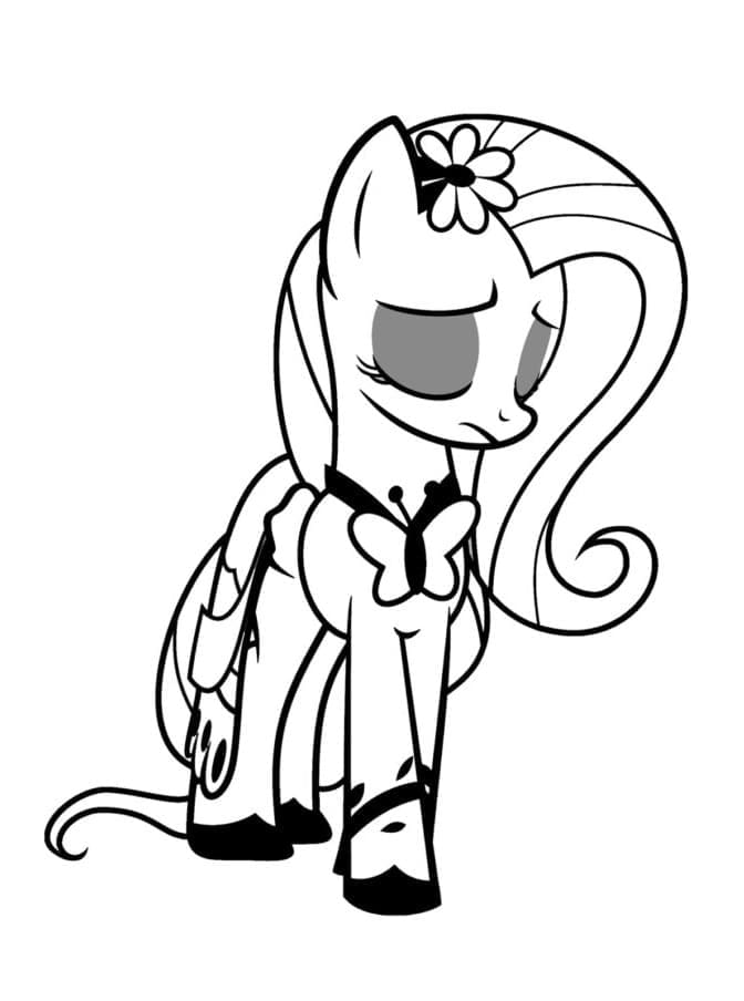 Desenho de Fluttershy Imprimivel para Colorir