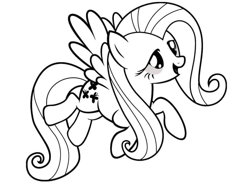 Desenho de Fluttershy Muito Engracada para Colorir