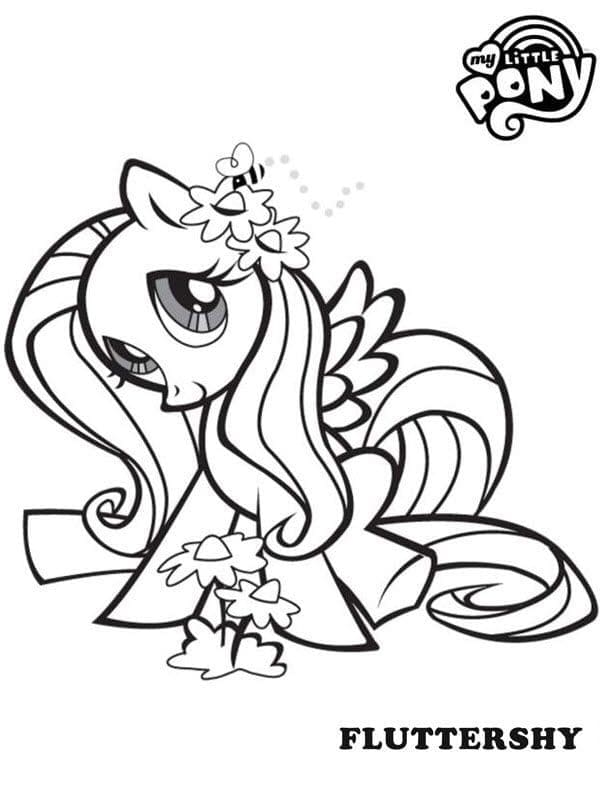 Desenho de Fluttershy My Little Pony para Colorir