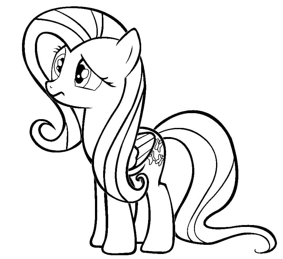 Desenho de Fluttershy Triste para Colorir