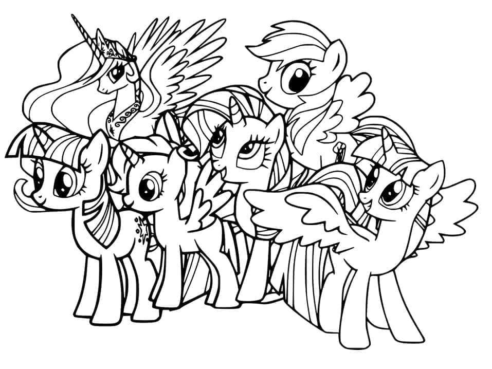 Desenho de Imagem de My Little Pony para Colorir