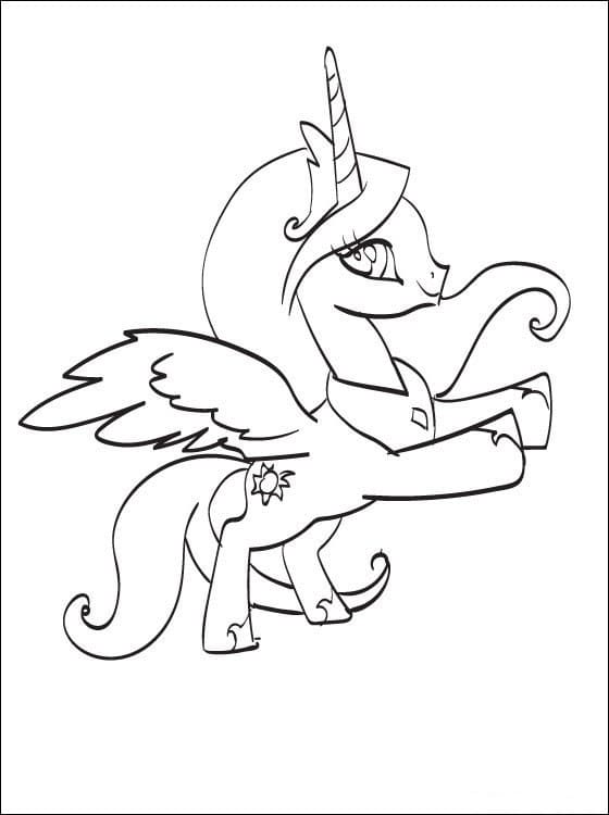Desenho de Imagem de Princesa Celestia para Colorir