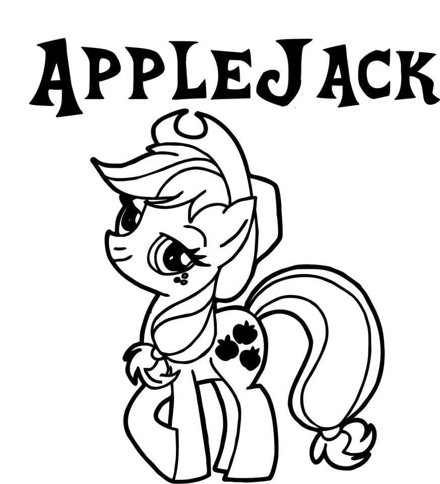 Desenho de Linda Applejack para Colorir