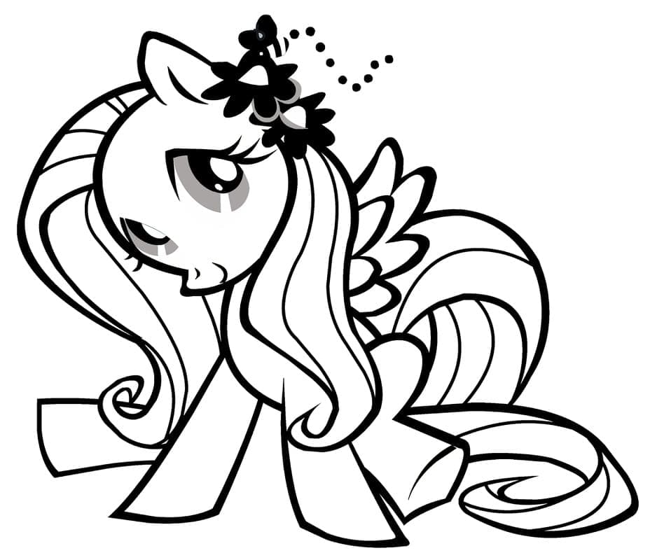 Desenho de Linda Fluttershy para Colorir