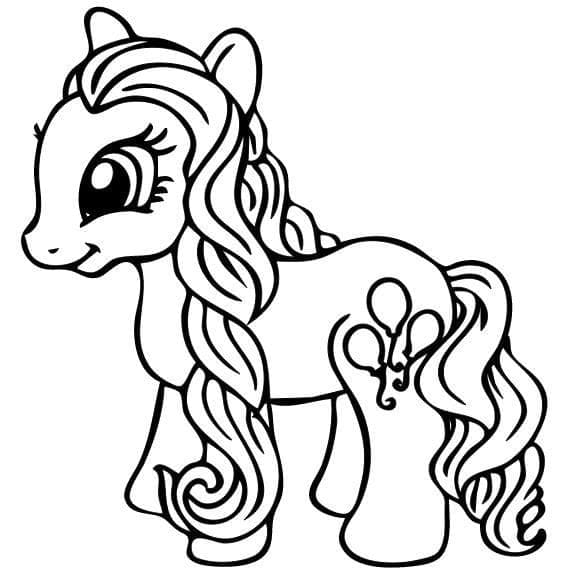 Desenho de Linda Pinkie Pie para Colorir